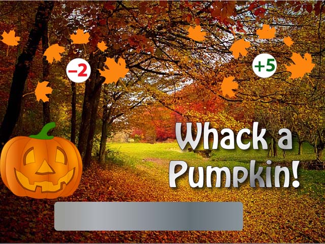 Interactive Math Game--Pumpkin Whack--Odd Numbers