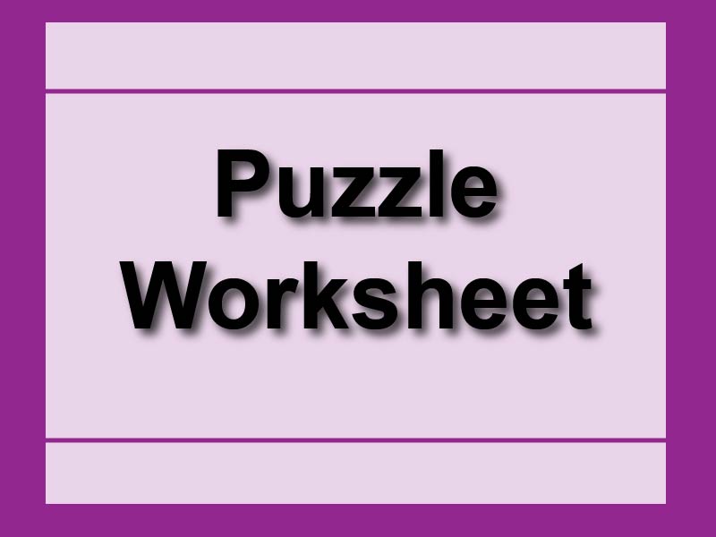 Worksheet: Sudoku Puzzle 06--Hard Level