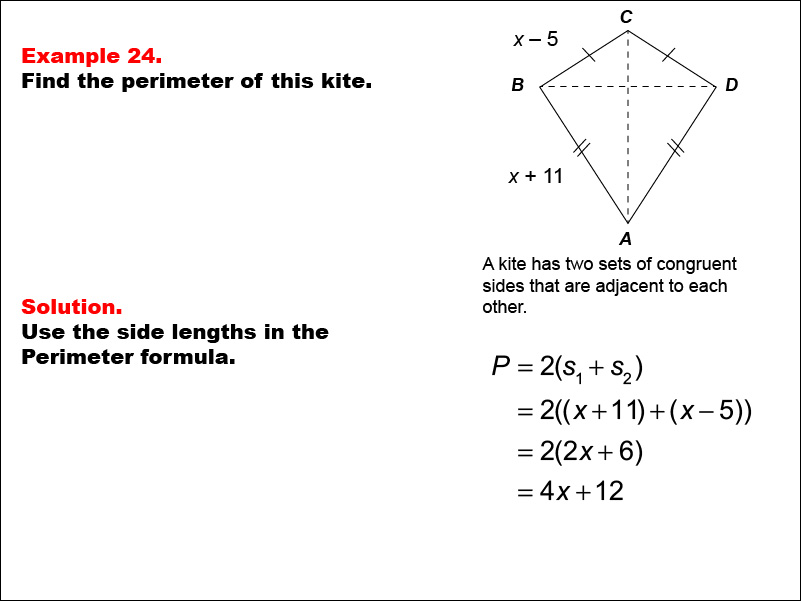 Math Example--Area and Perimeter--Quadrilaterals: Example 24