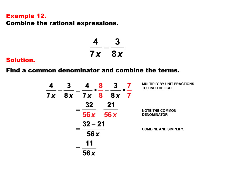 Math Example--Rational Concepts--Rational Expressions: Example 12