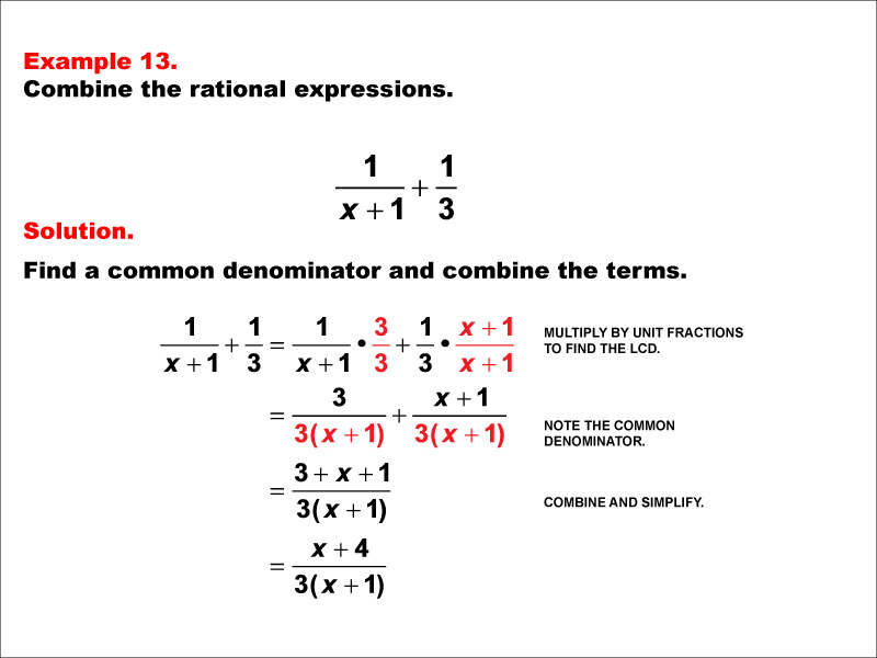 Math Example--Rational Concepts--Rational Expressions: Example 13
