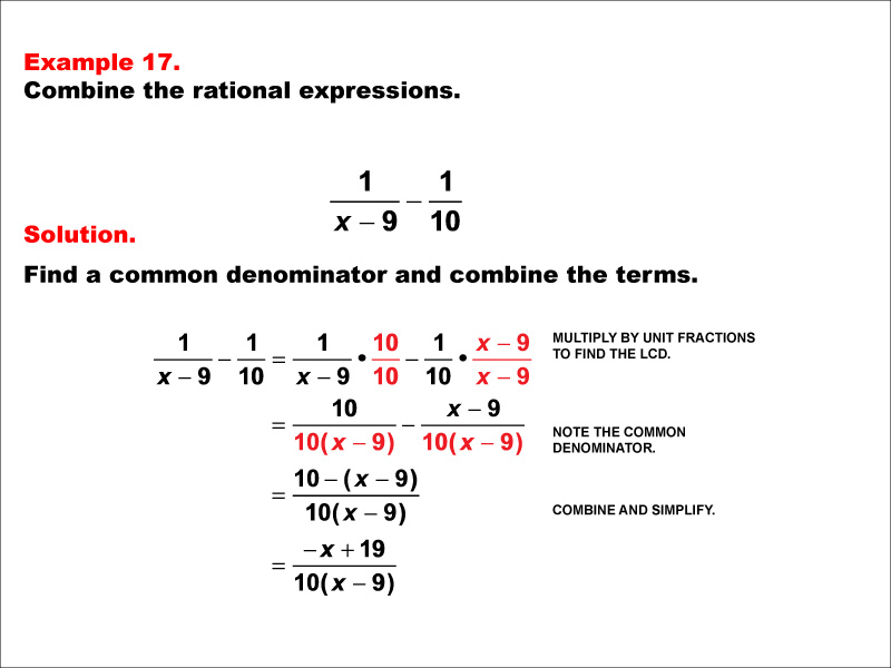 Math Example--Rational Concepts--Rational Expressions: Example 17