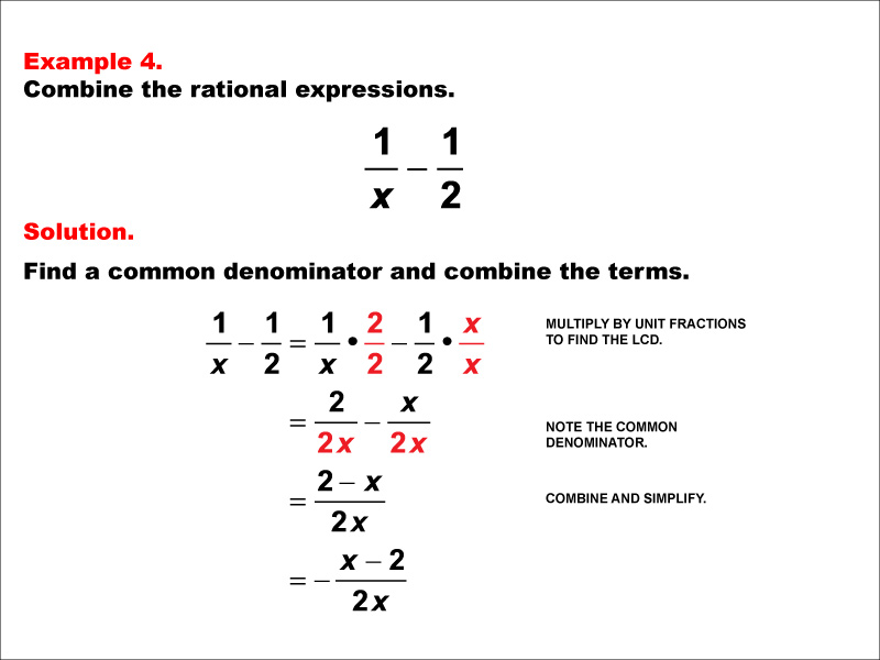 Math Example--Rational Concepts--Rational Expressions: Example 4