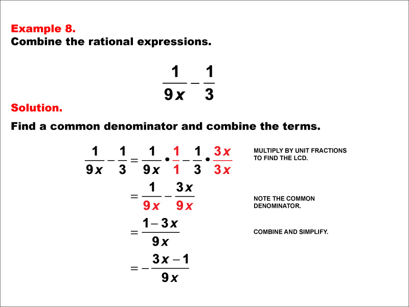 Math Example--Rational Concepts--Rational Expressions: Example 8