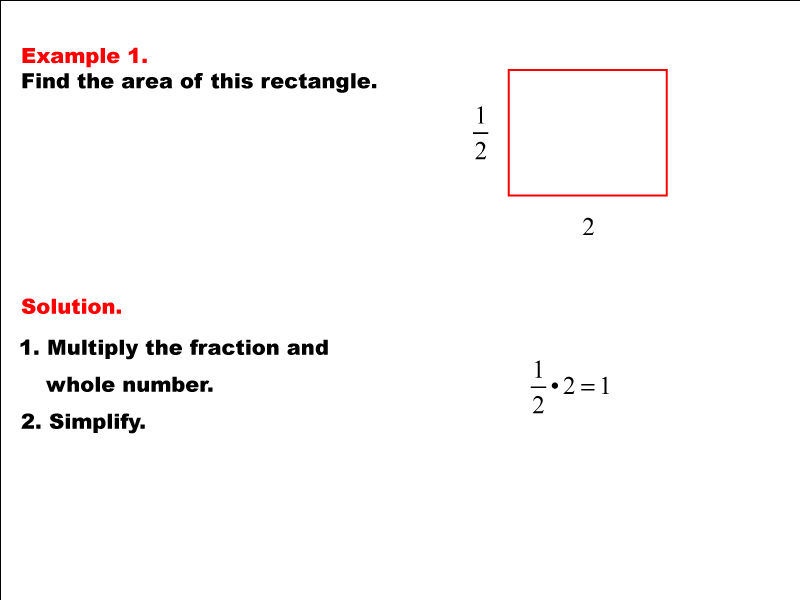 Math Example--Area and Perimeter--Rectangle Area with Fractions--Example 1