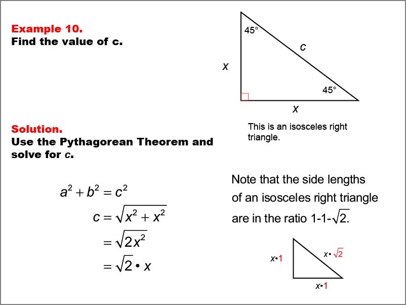 Math Example--Right Triangles-- Example 11