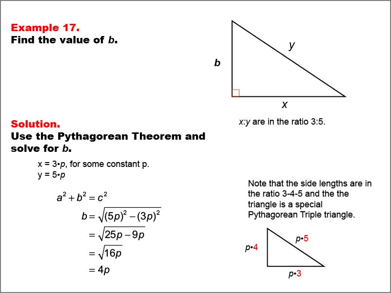 Math Example--Right Triangles-- Example 17