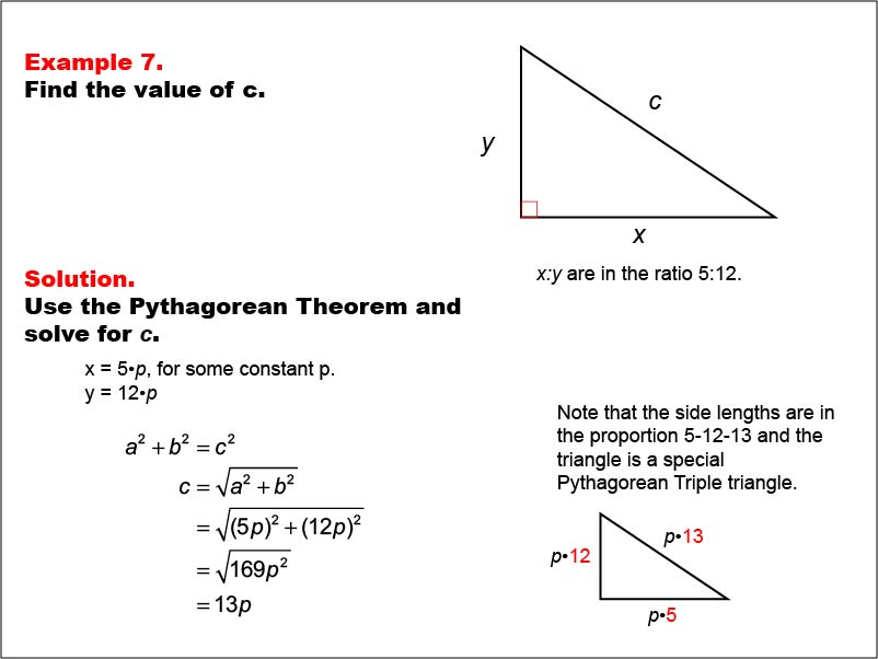 Math Example--Right Triangles-- Example 7