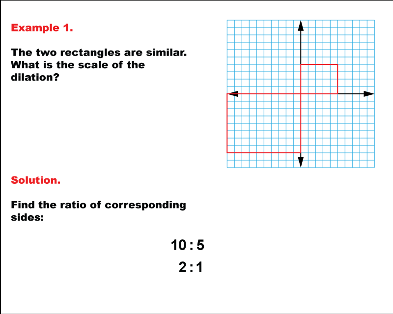 In this math example examine a similarity transformation for a geometric shapes.