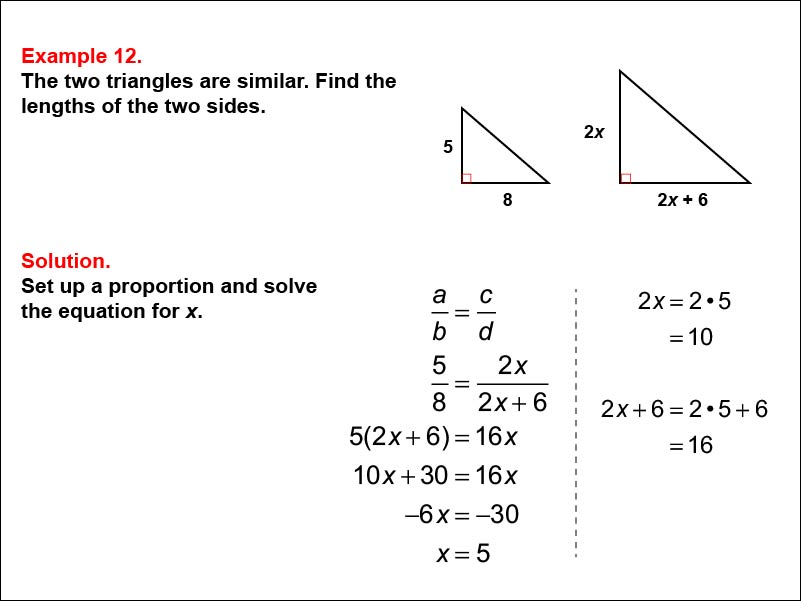 Math Example--Ratios, Proportions, and Percents--Solving Proportions: Example 12