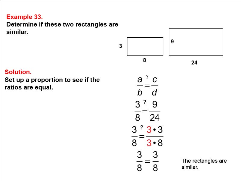 Math Example--Ratios, Proportions, and Percents--Solving Proportions: Example 33