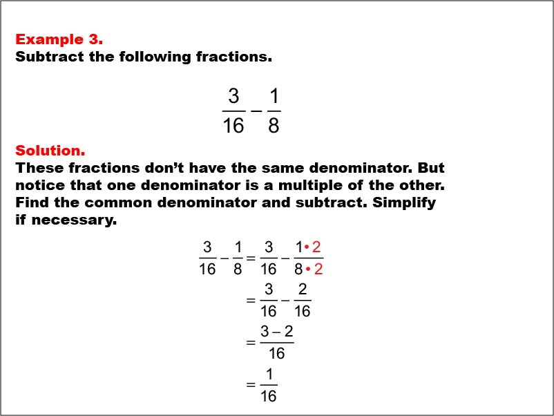 Subtracting Decimals: Example 3. Subtracting two decimals, with regrouping. The numbers have non-zero values in the ones place.