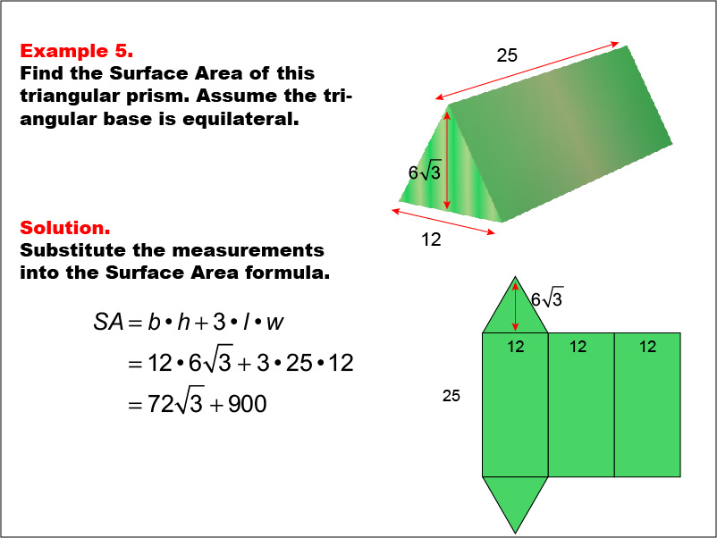 Math Example--Area and Perimeter--Surface Area: Example 5