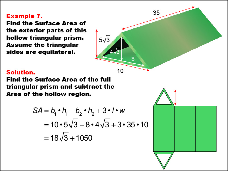 Math Example--Area and Perimeter--Surface Area: Example 7