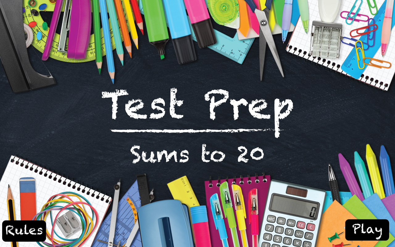 Test Prep Interactive Quiz--Sums to 20