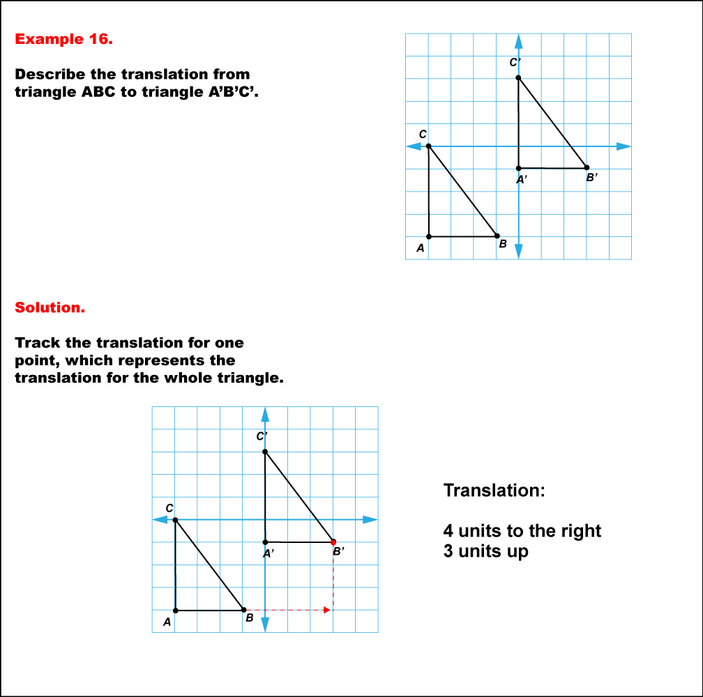 Math Example--Geometric Transformation--Translating Triangles--Example 16