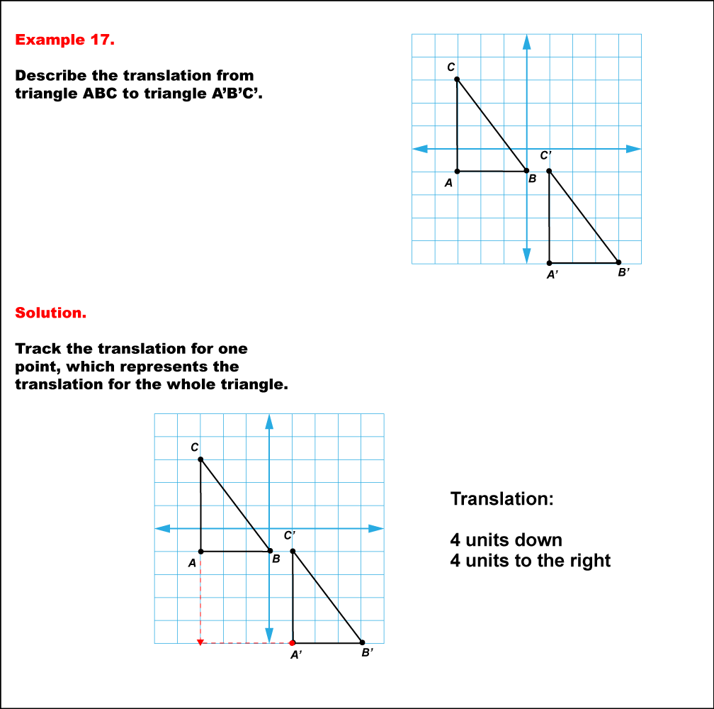 Math Example--Geometric Transformation--Translating Triangles--Example 17
