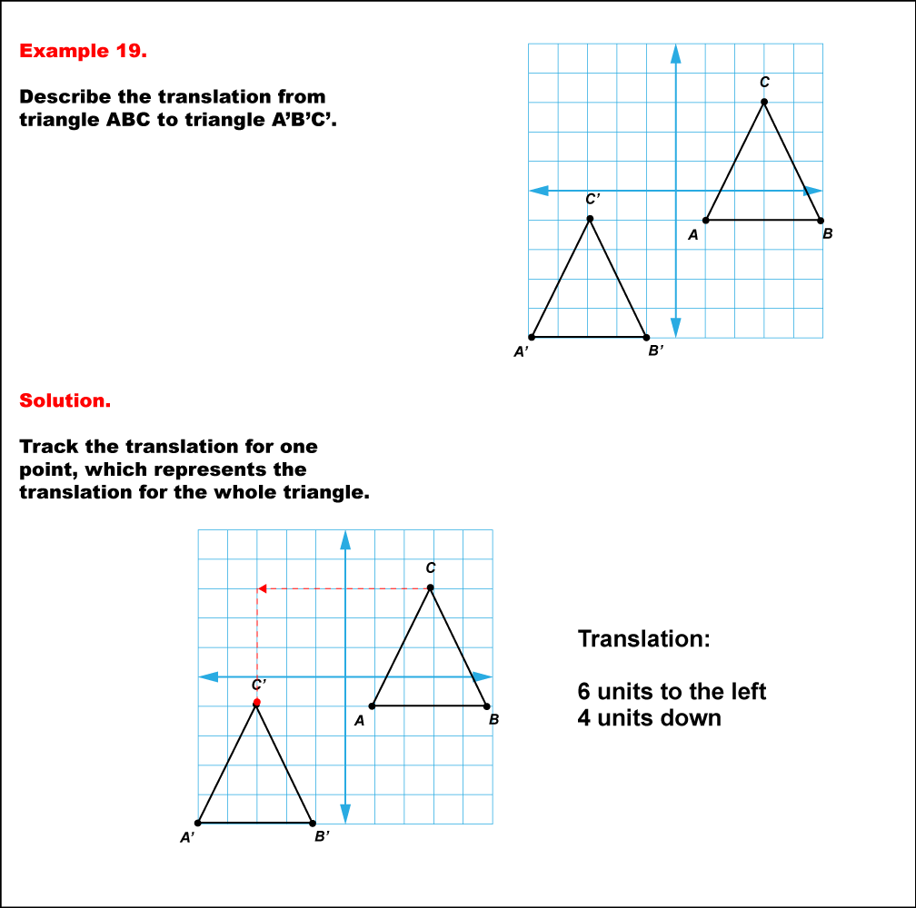 Math Example--Geometric Transformation--Translating Triangles--Example 19