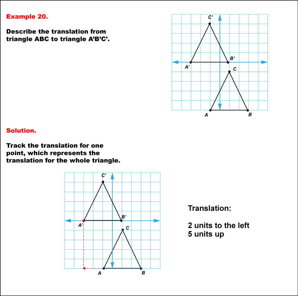 Math Example--Geometric Transformation--Translating Triangles--Example 20
