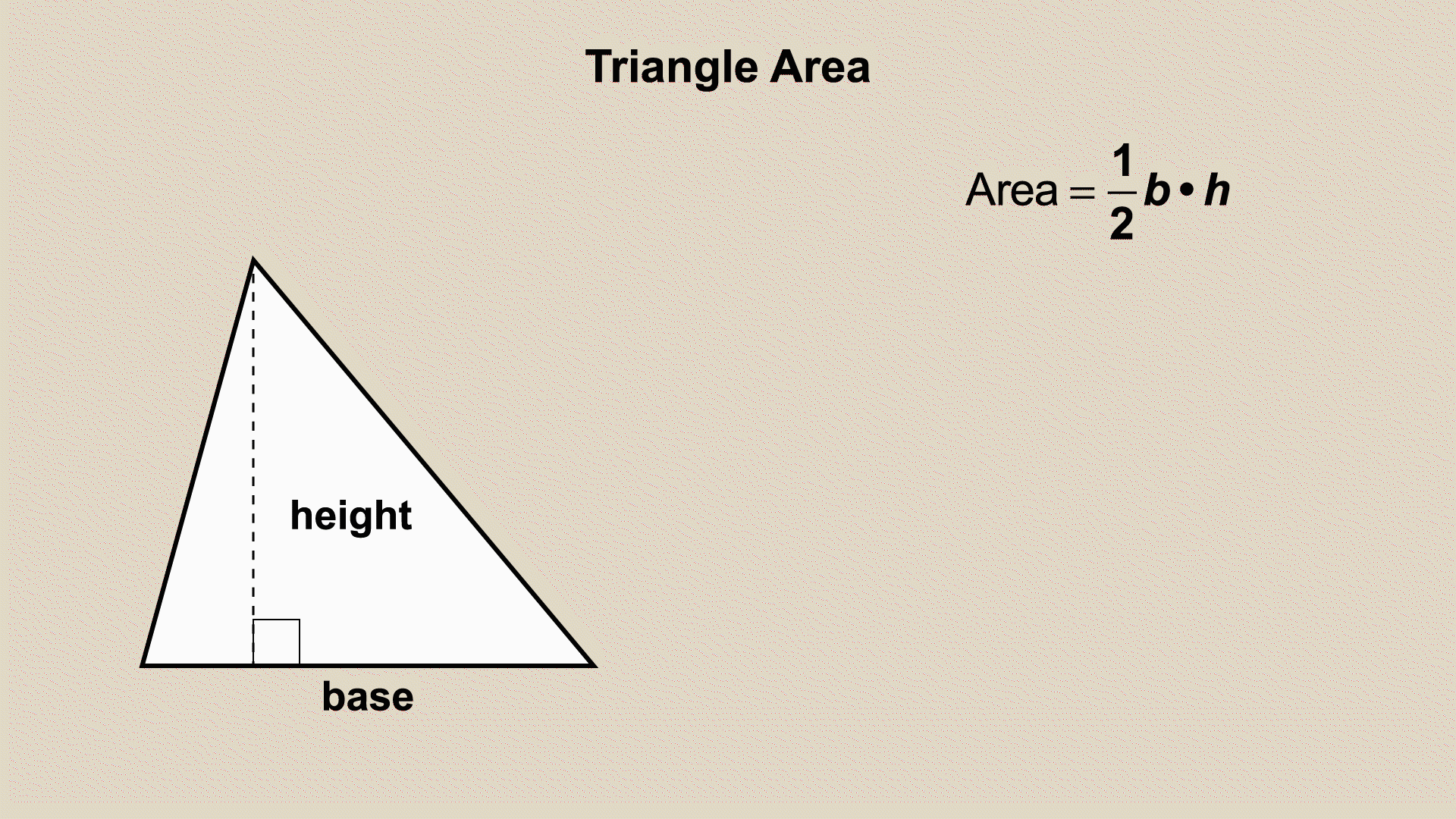 Animated Math Clip Art--Triangles--Triangle Area 2