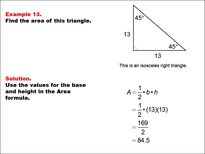 Math Example--Area and Perimeter--Triangles: Example 13