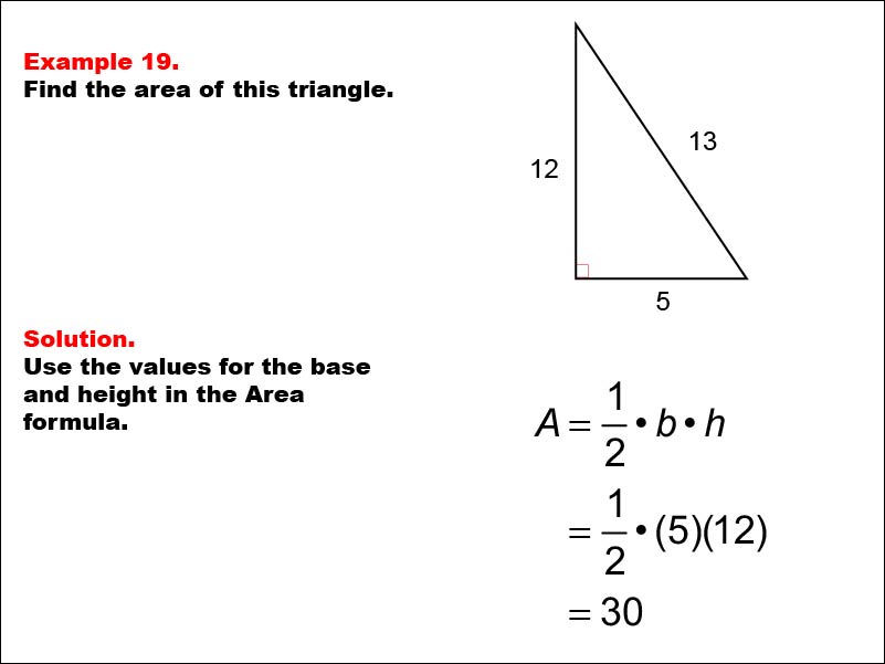 Math Example--Area and Perimeter--Triangles: Example 19