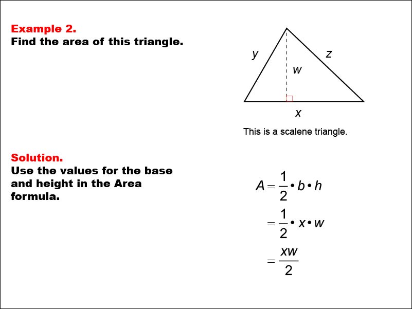 Math Example--Area and Perimeter--Triangles: Example 2