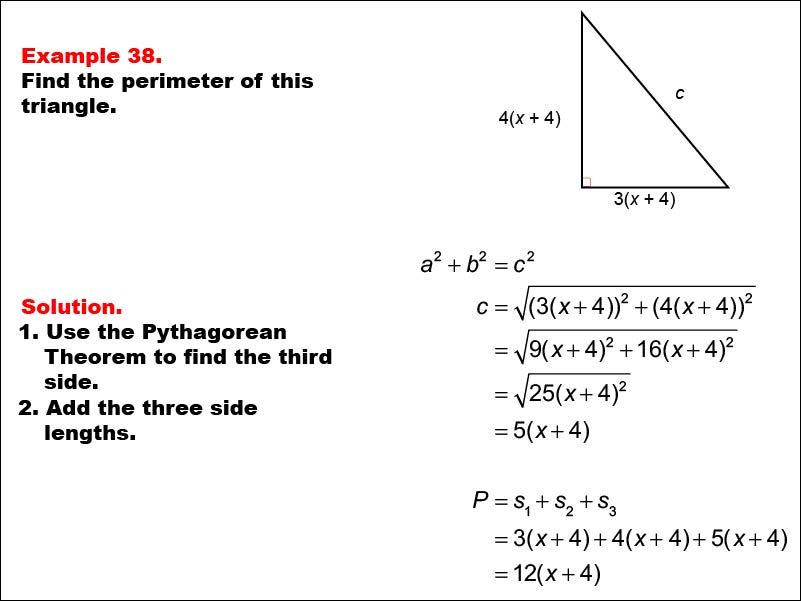 Math Example--Area and Perimeter--Triangles: Example 38