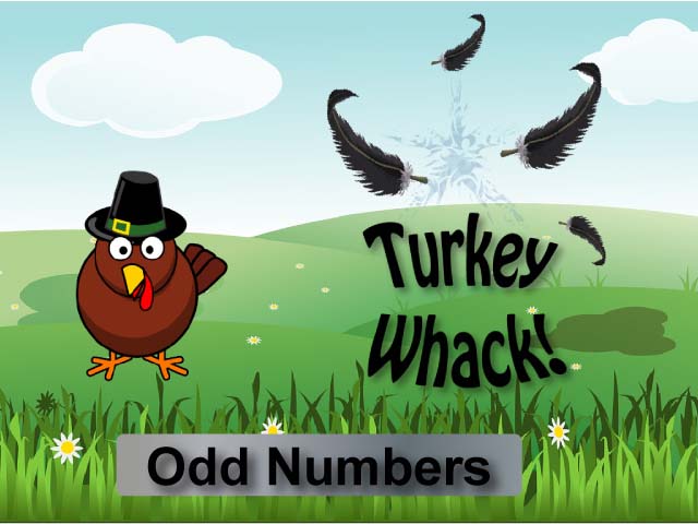 Interactive Math Game--Turkey Whack, Odd Numbers