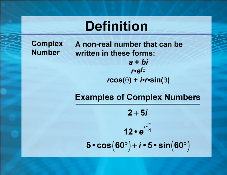 Video Definition 3--Rationals and Radicals--Complex Number (Spanish Audio)