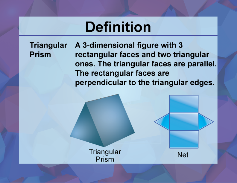 Video Definition 46--3D Geometry--Triangular Prism