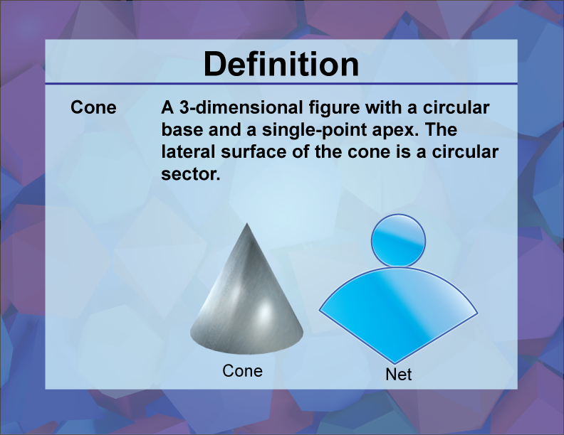 Video Definition 5--3D Geometry--Cone--Spanish Audio