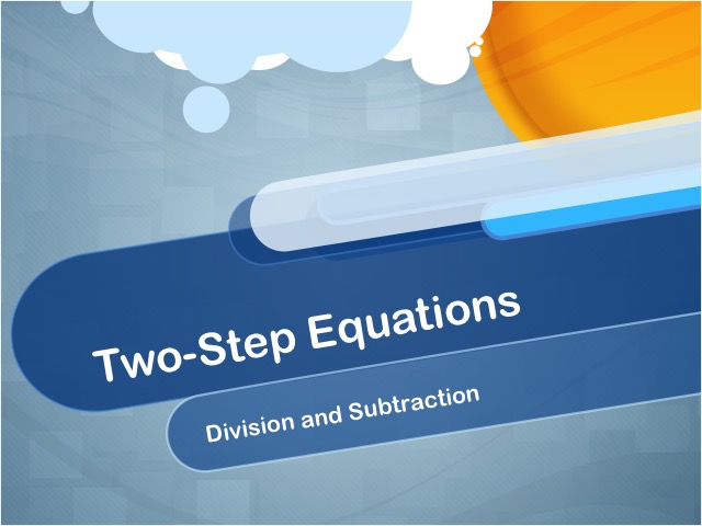 Closed Captioned Video: Two-Step Equations: Division and Subtraction