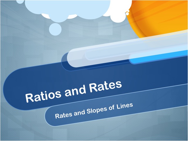 Closed Captioned Video: Ratios and Rates: Rates and Slopes of Lines