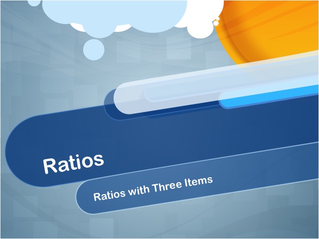 Closed Captioned Video: Ratios: Ratios with Three Items