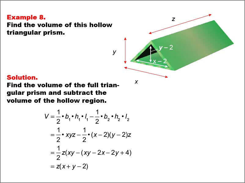 Math Example--Volume Concepts--Calculating Volume: Example 8