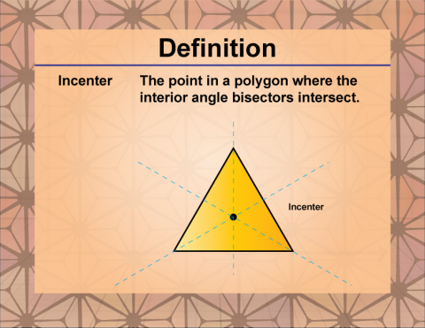 Definition--Polygon Concepts--Incenter