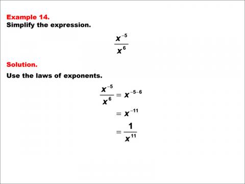 Math Example--Exponential Concepts--Laws of Exponents: Example 14