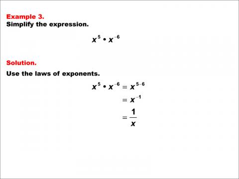 Math Example--Exponential Concepts--Laws of Exponents: Example 3