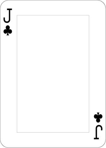 Math Clip Art--Playing Card: Jack of Clubs