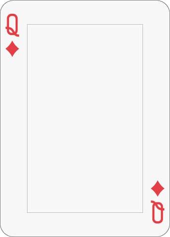 Math Clip Art--Playing Card: Queen of Diamonds