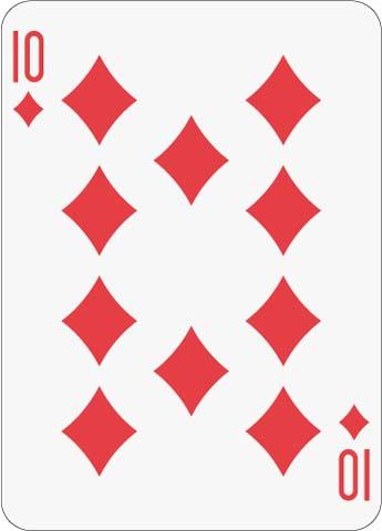 Math Clip Art--Playing Card: The 10 of Diamonds