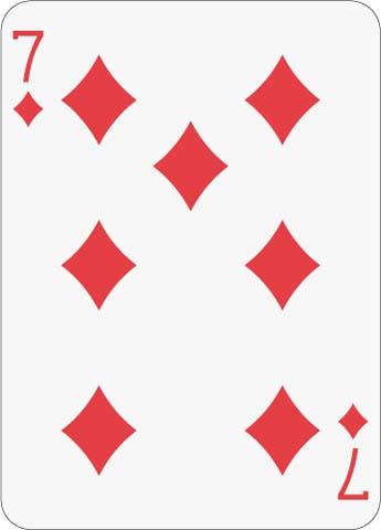 Math Clip Art--Playing Card: The 7 of Diamonds