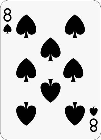 Math Clip Art--Playing Card: The 8 of Spades