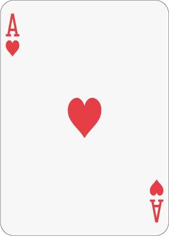 Math Clip Art--Playing Card: The Ace of Hearts