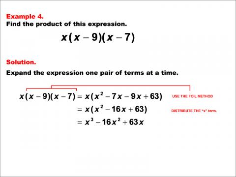 Math Example--Polynomial Concepts--Polynomial Expansion: Example 04