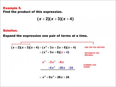 Math Example--Polynomial Concepts--Polynomial Expansion: Example 05