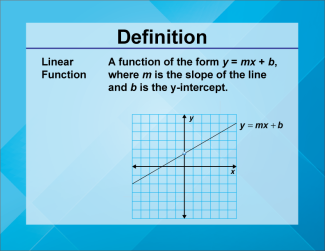 Math Video Definitions Collection: Linear Expressions, Functions, and Equations