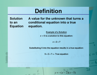 Definition--Equation Concepts--Solution