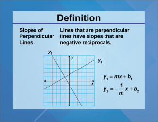 Definition--Slope Concepts--Slopes of Perpendicular Lines
